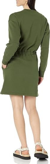 Green Long Sleeve Casual Dress image 3